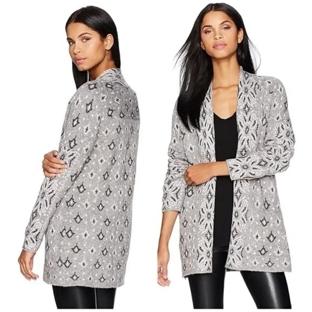 Lucky Brand Lauryn cardigan gray cotton blend size S